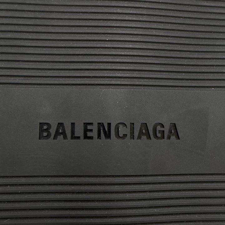 Pristine BALENCIAGA Sandals SUNSET FLAT BB black leather mens 42 828478