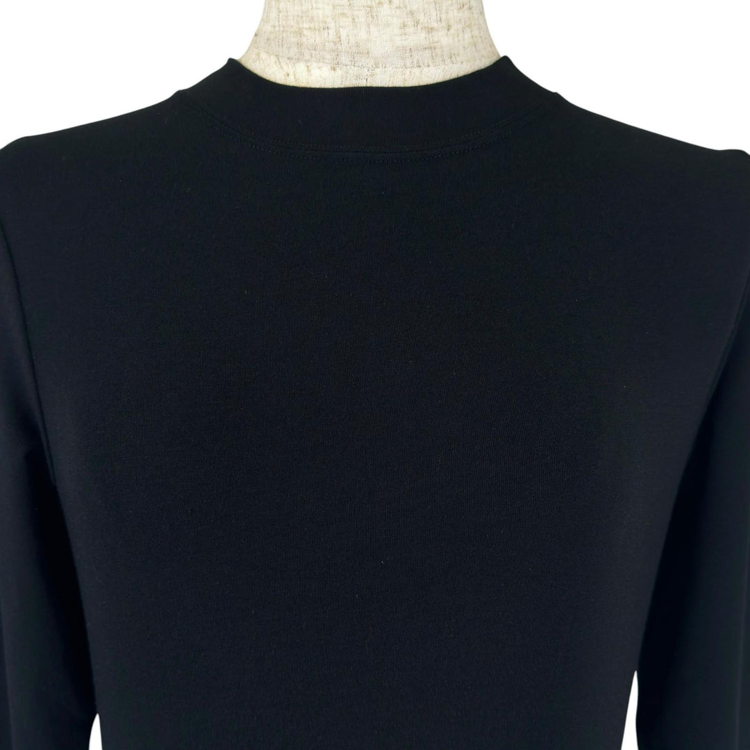 Pristine BALENCIAGA Long-sleeved T-shirt Mock neck black cotton Women S 773285
