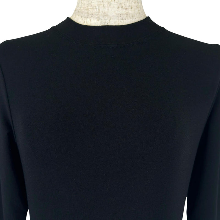 Pristine BALENCIAGA Long-sleeved T-shirt Mock neck black cotton Women S 773285