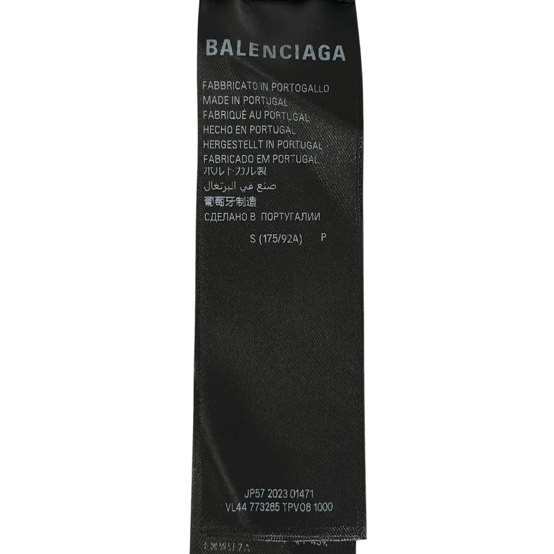 Pristine BALENCIAGA Long-sleeved T-shirt Mock neck black cotton Women S 773285