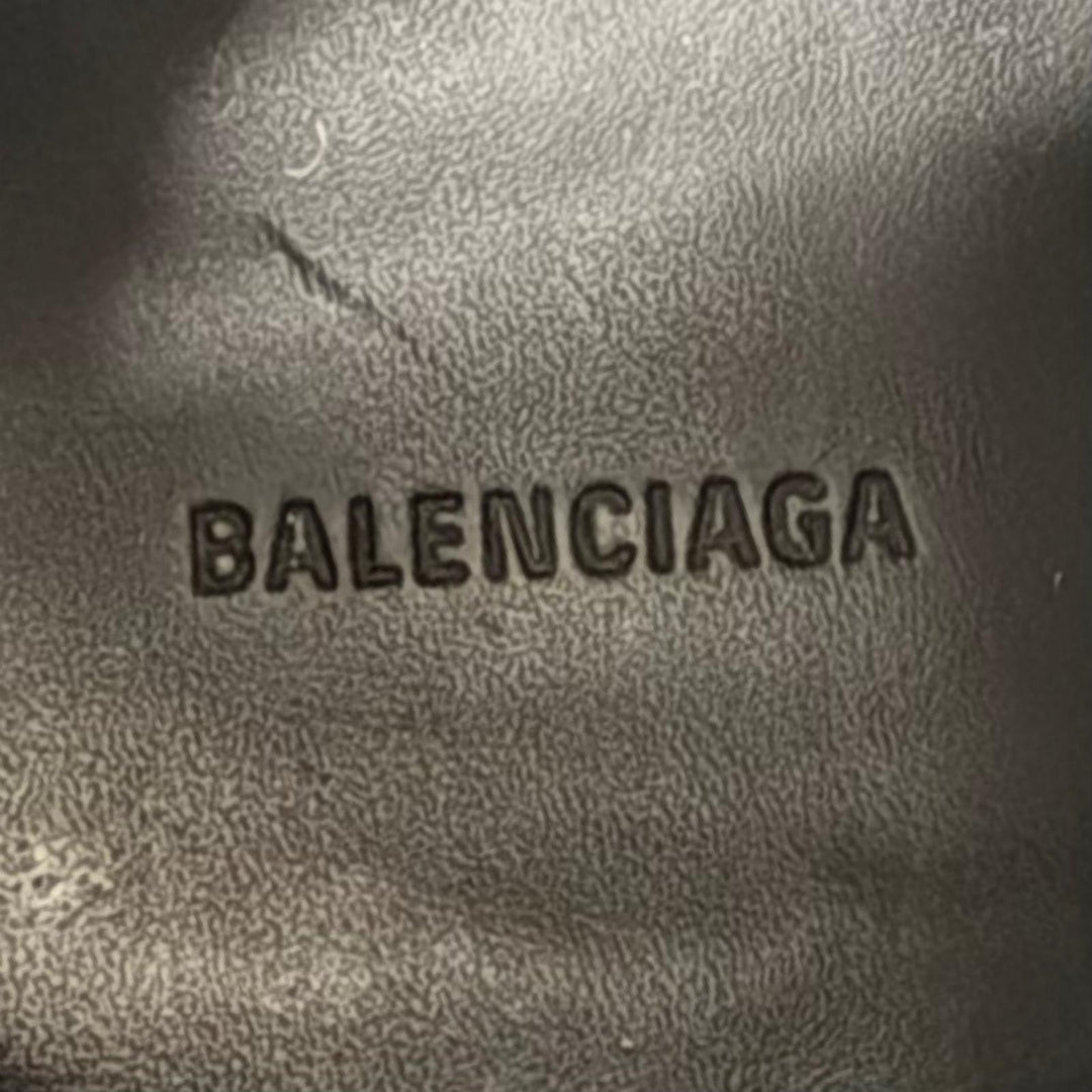Great BALENCIAGA boots TRACTOR BOOTIE Side Gore black leather Women
