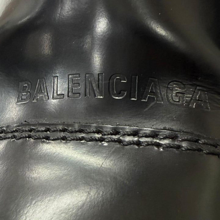 Great BALENCIAGA boots TRACTOR BOOTIE Side Gore black leather Women