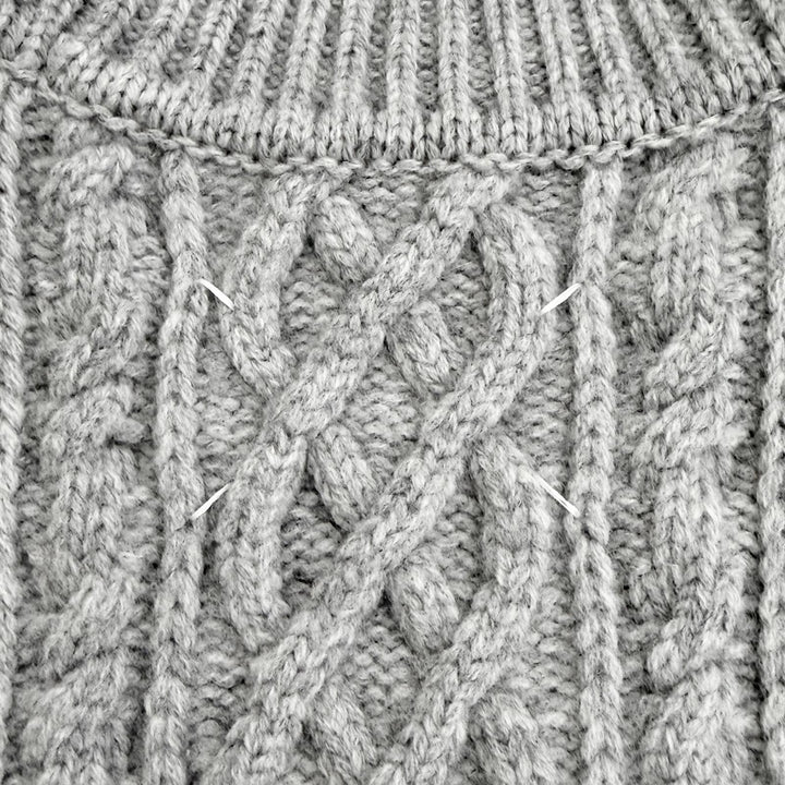 Excellent Maison Margiela1 Icon Stitch V-Neck Cable Knit Poncho Vest S S51TH0085