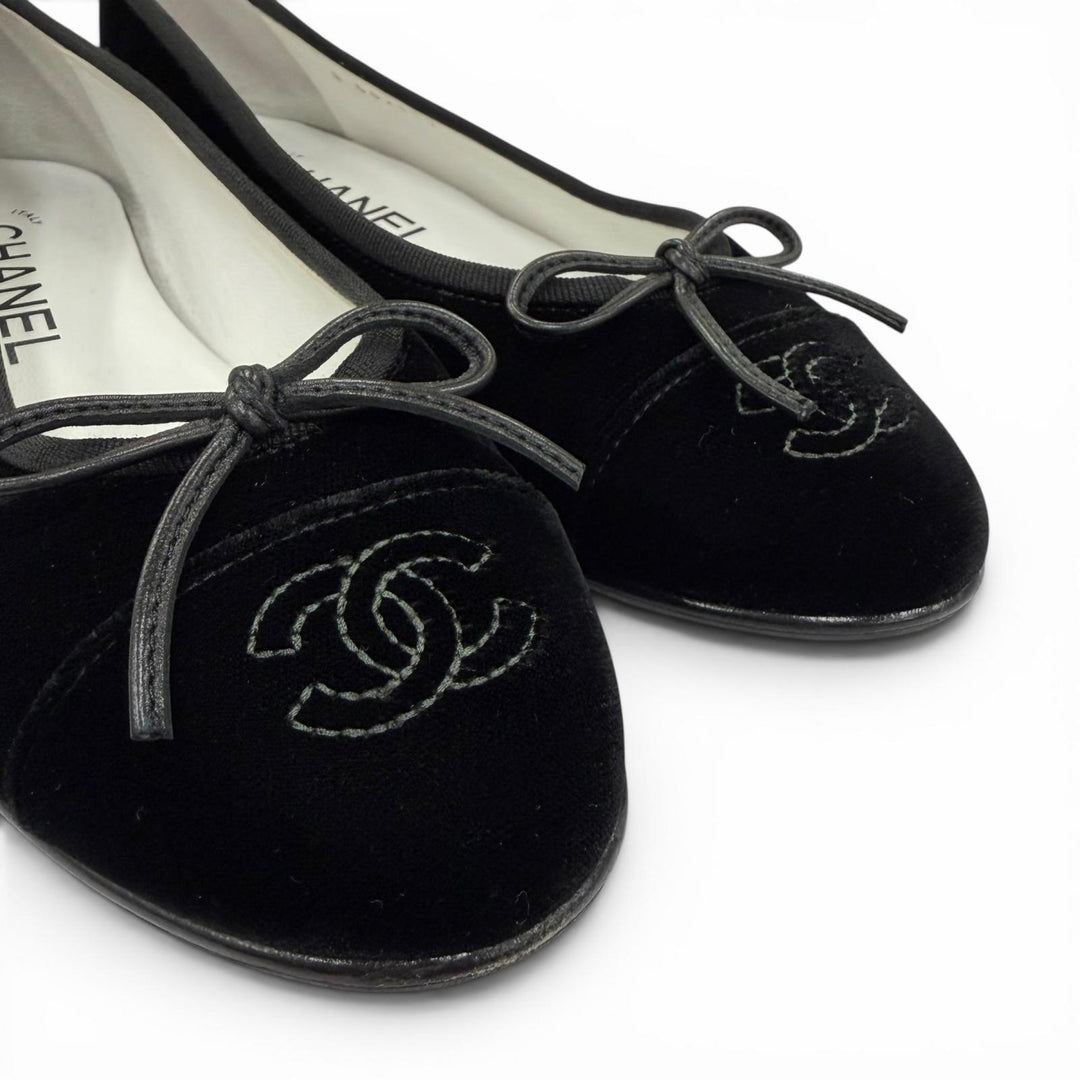Excellent CHANEL ballerina Métiers d'Art Collection COCO Mark 35 22B G02819