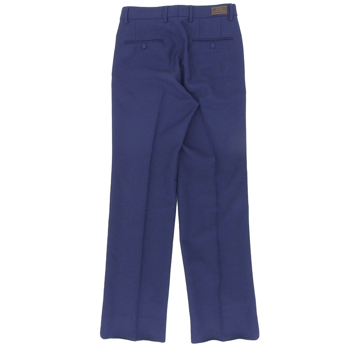 Excellent GUCCI Pants ZAPAI Side-stripe zipper fly slacks, Navy mens 44 762069