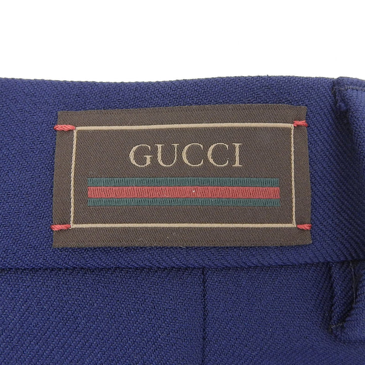 Excellent GUCCI Pants ZAPAI Side-stripe zipper fly slacks, Navy mens 44 762069