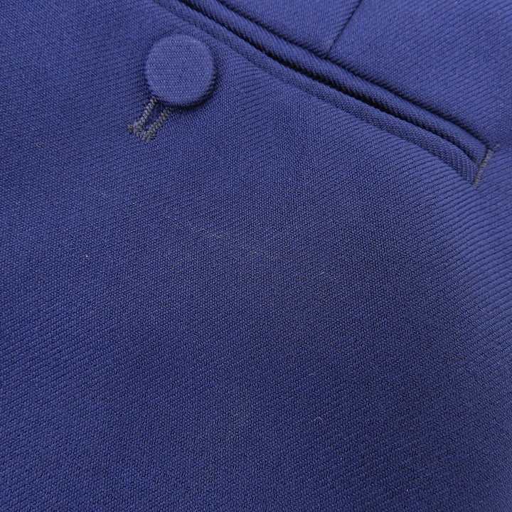 Excellent GUCCI Pants ZAPAI Side-stripe zipper fly slacks, Navy mens 44 762069