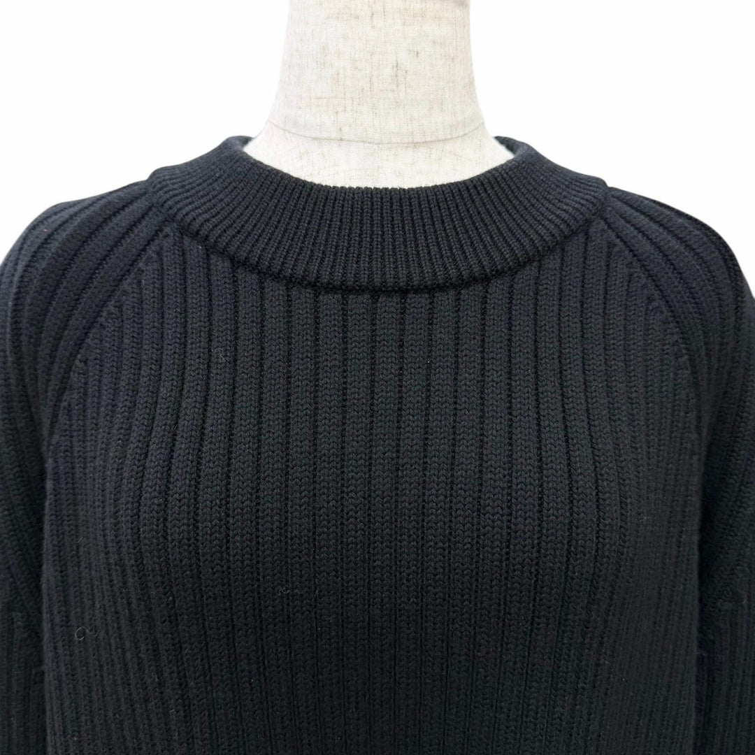 Excellent VERSACE Medusa Safety Pin Long Sleeve Knit Sweater 40 1004777