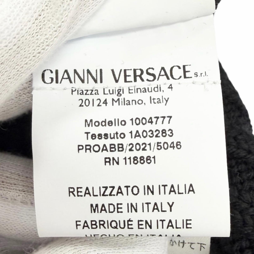 Excellent VERSACE Medusa Safety Pin Long Sleeve Knit Sweater 40 1004777