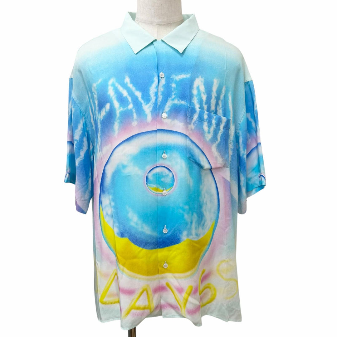 Pristine CELINE Short sleeve shirt Artist print Marcelo Ravin