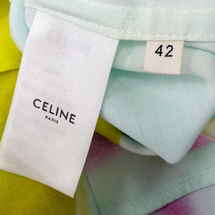Pristine CELINE Short sleeve shirt Artist print Marcelo Ravin
