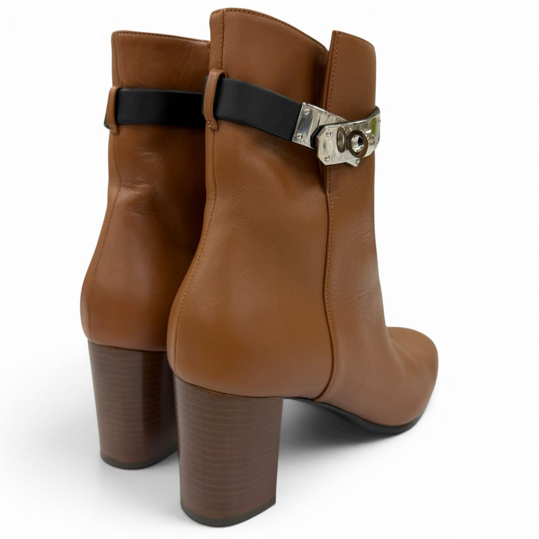 Excellent HERMES short boots Saint Germain Short Kelly boots Brown 37 182102Z