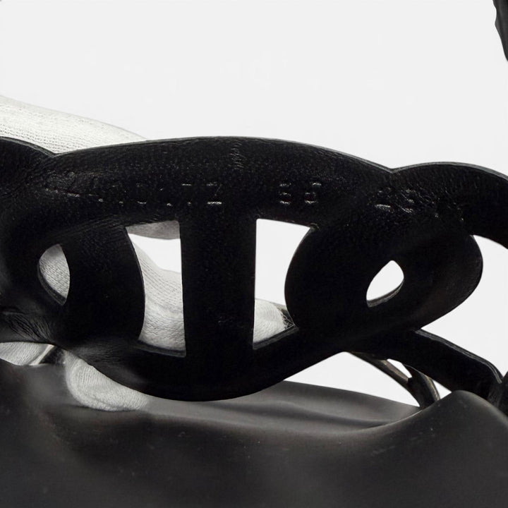Pristine HERMES Sandals extra black Women 35 FR241017Z