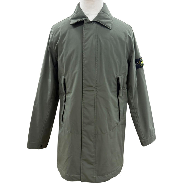 Pristine STONE ISLAND coat khaki polyester mens S 731541727