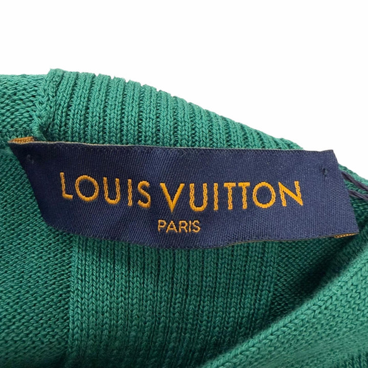 Pristine LOUIS VUITTON hoodie LV Circle Logo Pullover Knit green cotton mens M