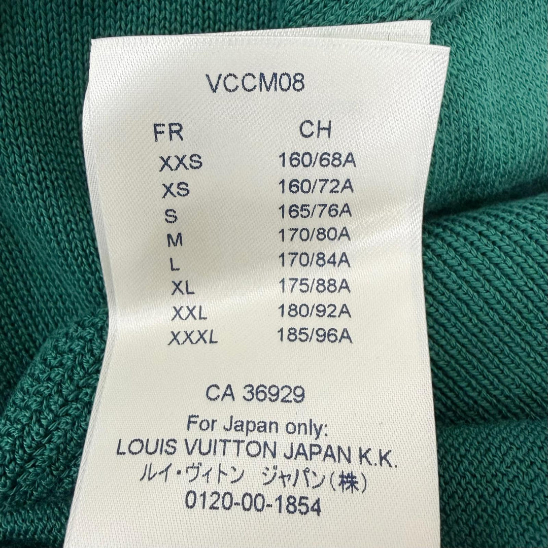 Pristine LOUIS VUITTON hoodie LV Circle Logo Pullover Knit green cotton mens M