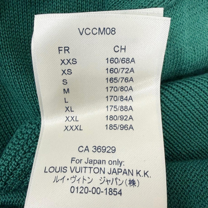 Pristine LOUIS VUITTON hoodie LV Circle Logo Pullover Knit green cotton mens M