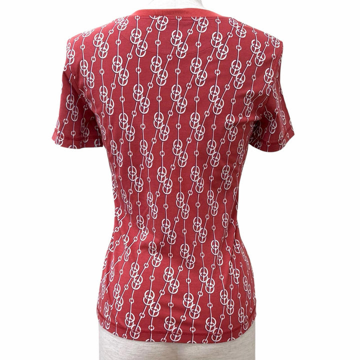 Excellent HERMES Short sleeve T-shirt Criticism Red series cotton 36 2E4600DG