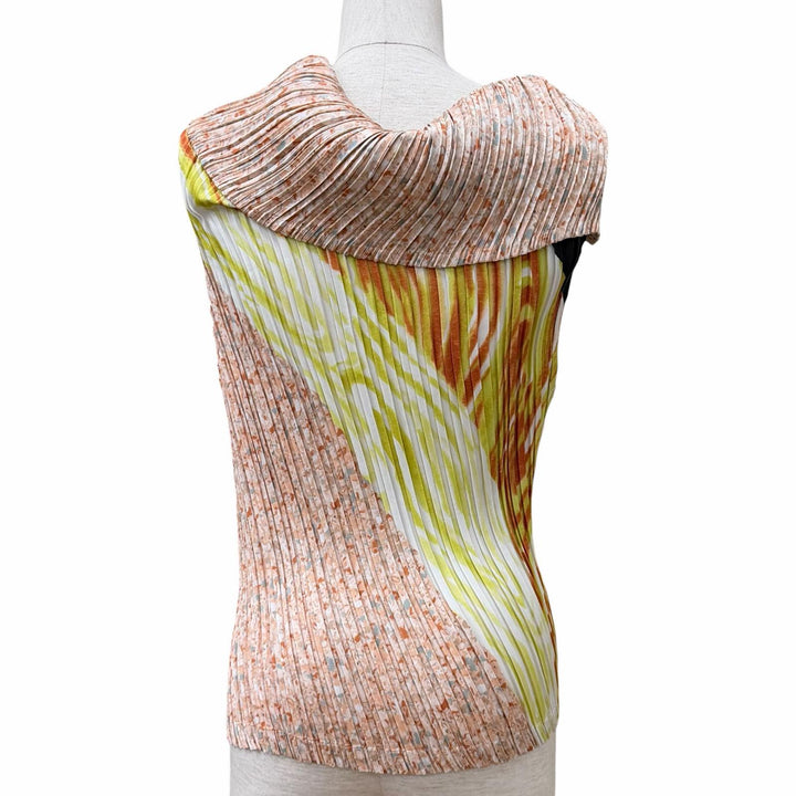 Excellent ISSEY MIYAKE tops TANGIBLE PLEATS all-over print polyester 2 IM31FJ681