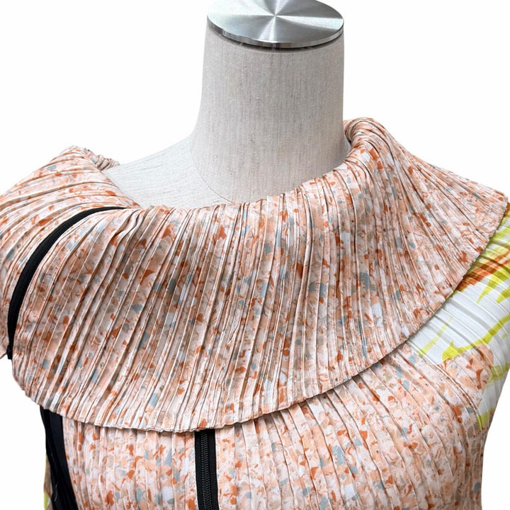 Excellent ISSEY MIYAKE tops TANGIBLE PLEATS all-over print polyester 2 IM31FJ681