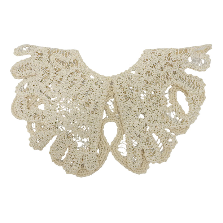 Excellent JIL SANDER tops Macrame collar white cotton Women S JSWQ707311