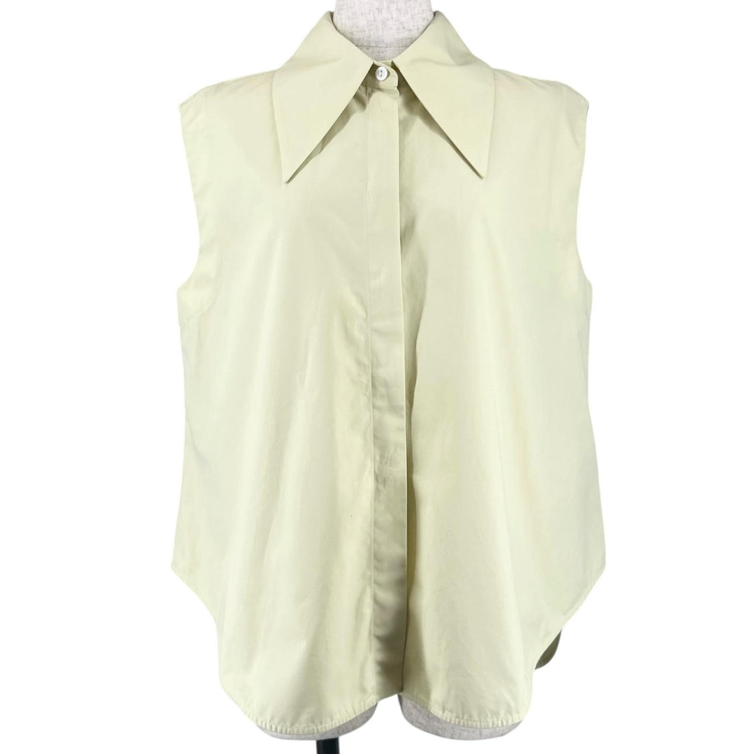 Excellent JIL SANDER tops Sleeveless Buttoned Shirt Sleeveless shirt yellow