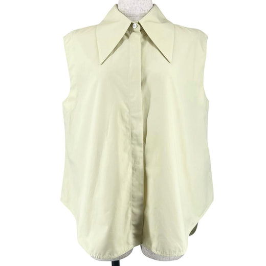 Excellent JIL SANDER tops Sleeveless Buttoned Shirt Sleeveless shirt yellow