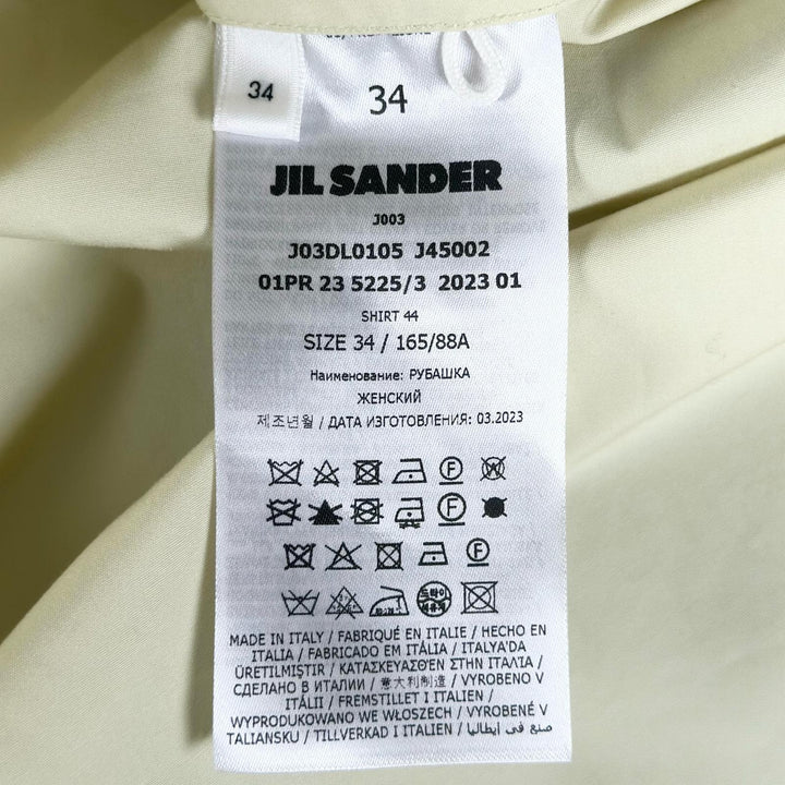 Excellent JIL SANDER tops Sleeveless Buttoned Shirt Sleeveless shirt yellow