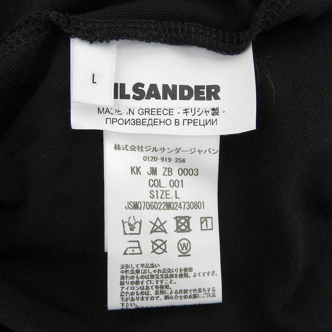 Excellent JIL SANDER Short sleeve T-shirt black cotton Women L JSMQ706022