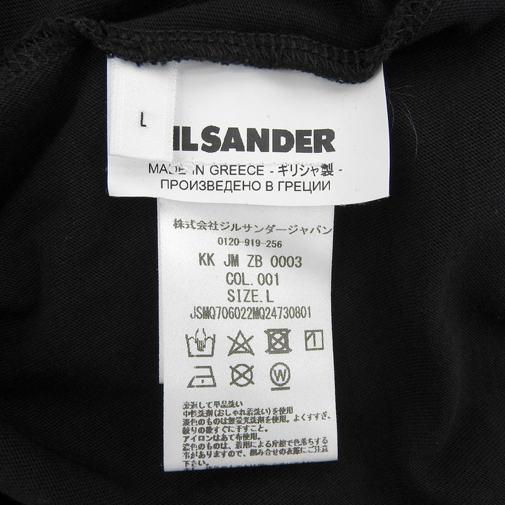 Excellent JIL SANDER Short sleeve T-shirt black cotton Women L JSMQ706022