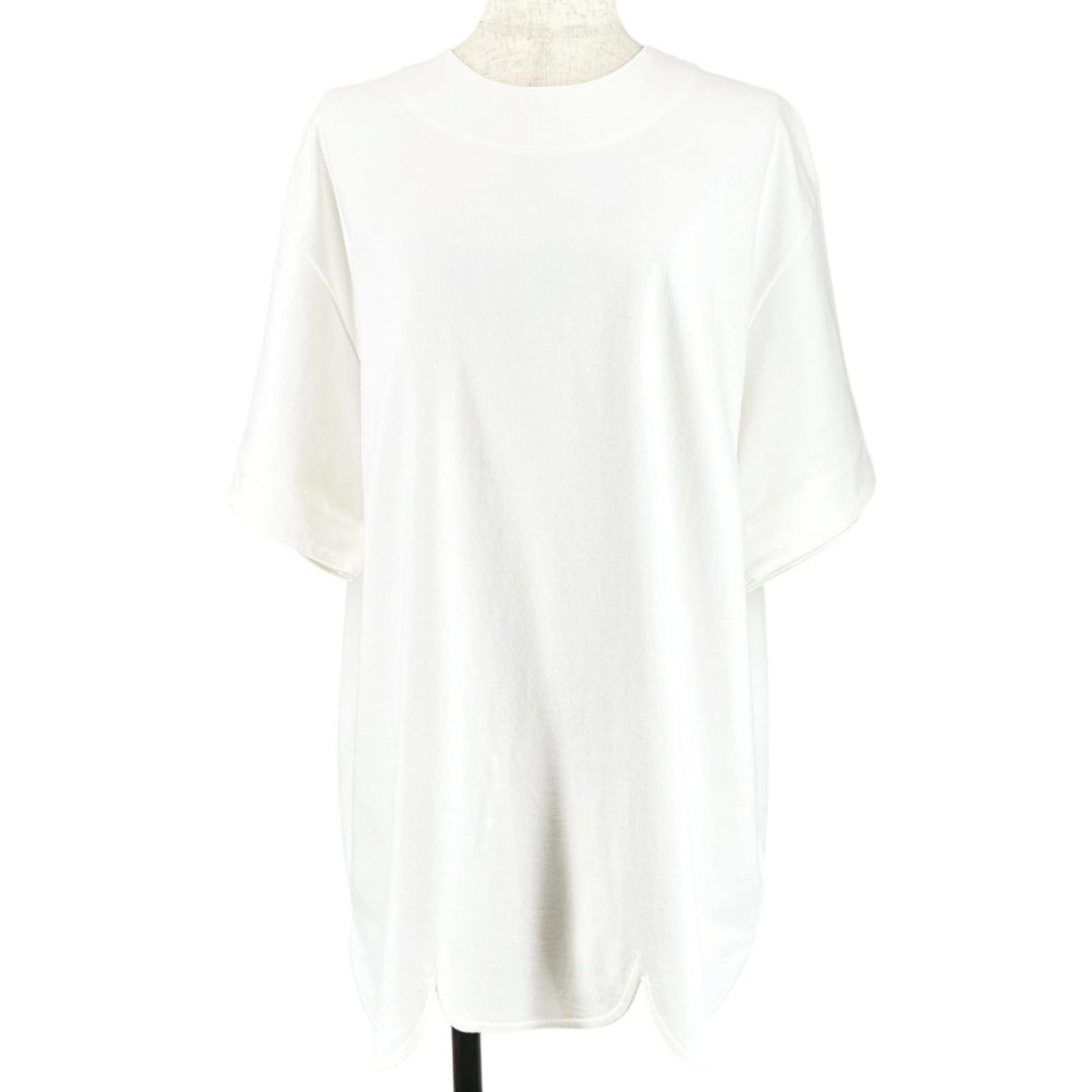 Pristine JIL SANDER T-shirt Logo button drop shoulder oversized white cotton