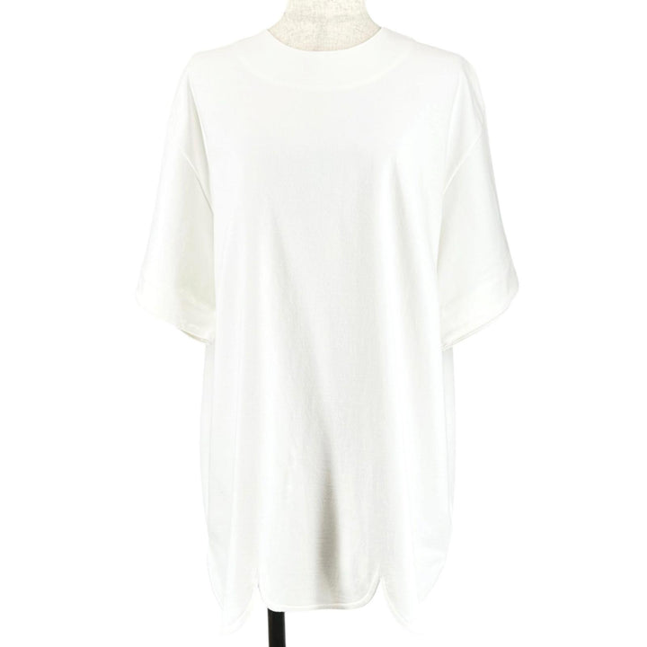 Pristine JIL SANDER T-shirt Logo button drop shoulder oversized white cotton