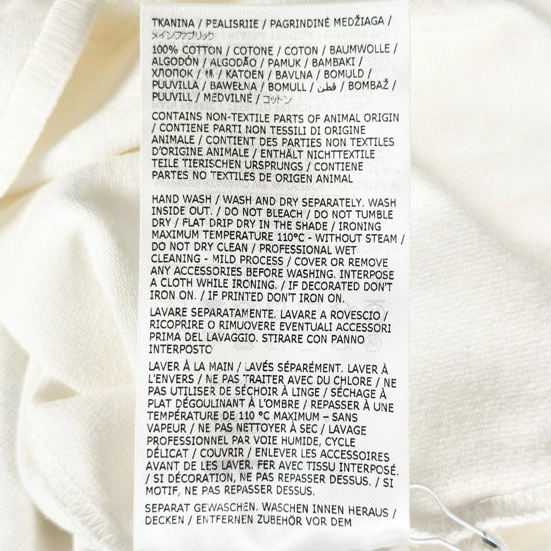Pristine JIL SANDER T-shirt Logo button drop shoulder oversized white cotton