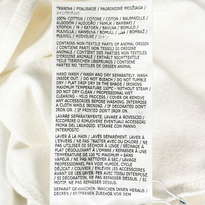 Pristine JIL SANDER T-shirt Logo button drop shoulder oversized white cotton