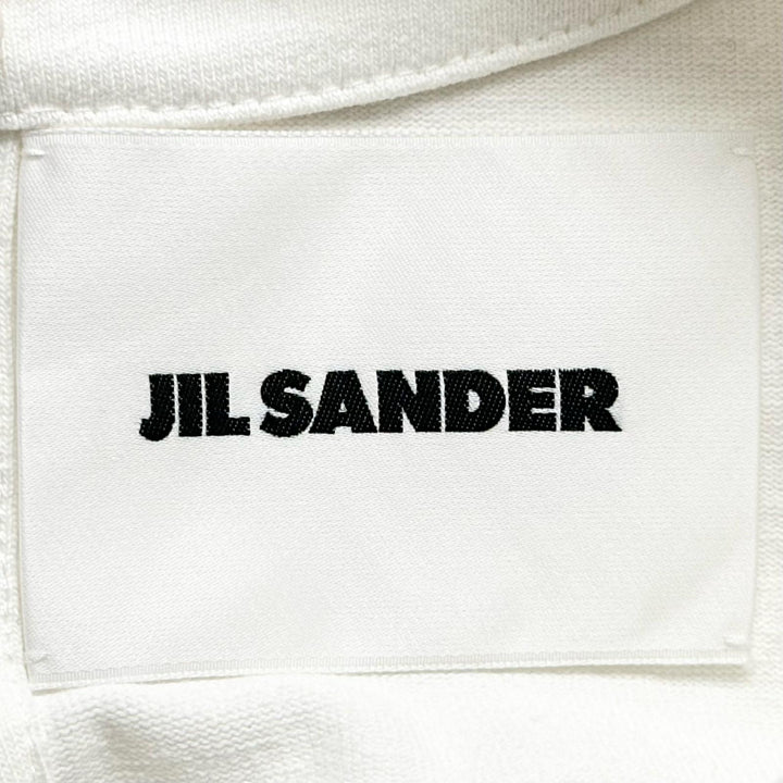 Pristine JIL SANDER T-shirt Logo button drop shoulder oversized white cotton