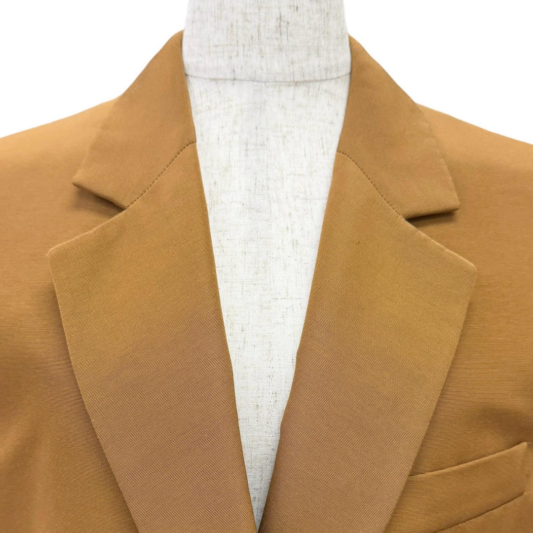 Excellent GUCCI Best Logo Button Sleeveless Coat Long Vest Brown 40 619323