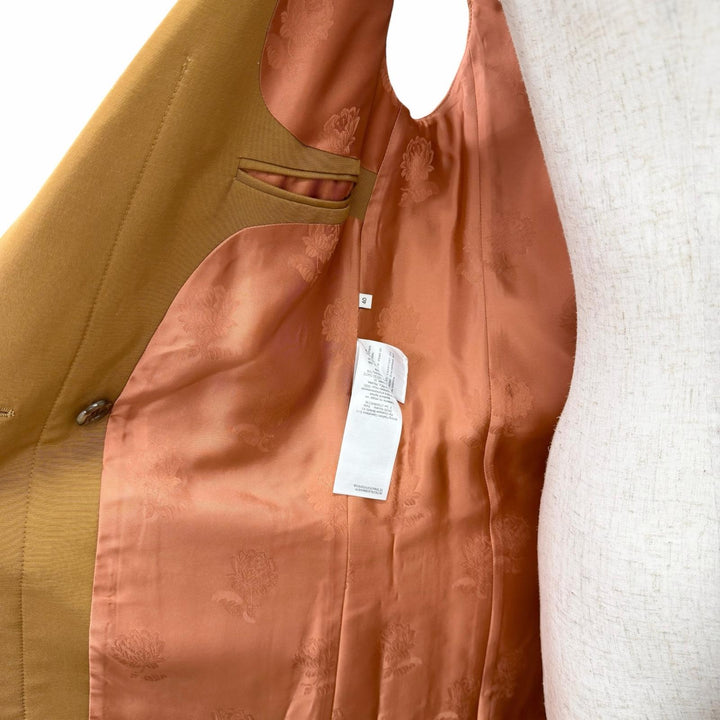 Excellent GUCCI Best Logo Button Sleeveless Coat Long Vest Brown 40 619323