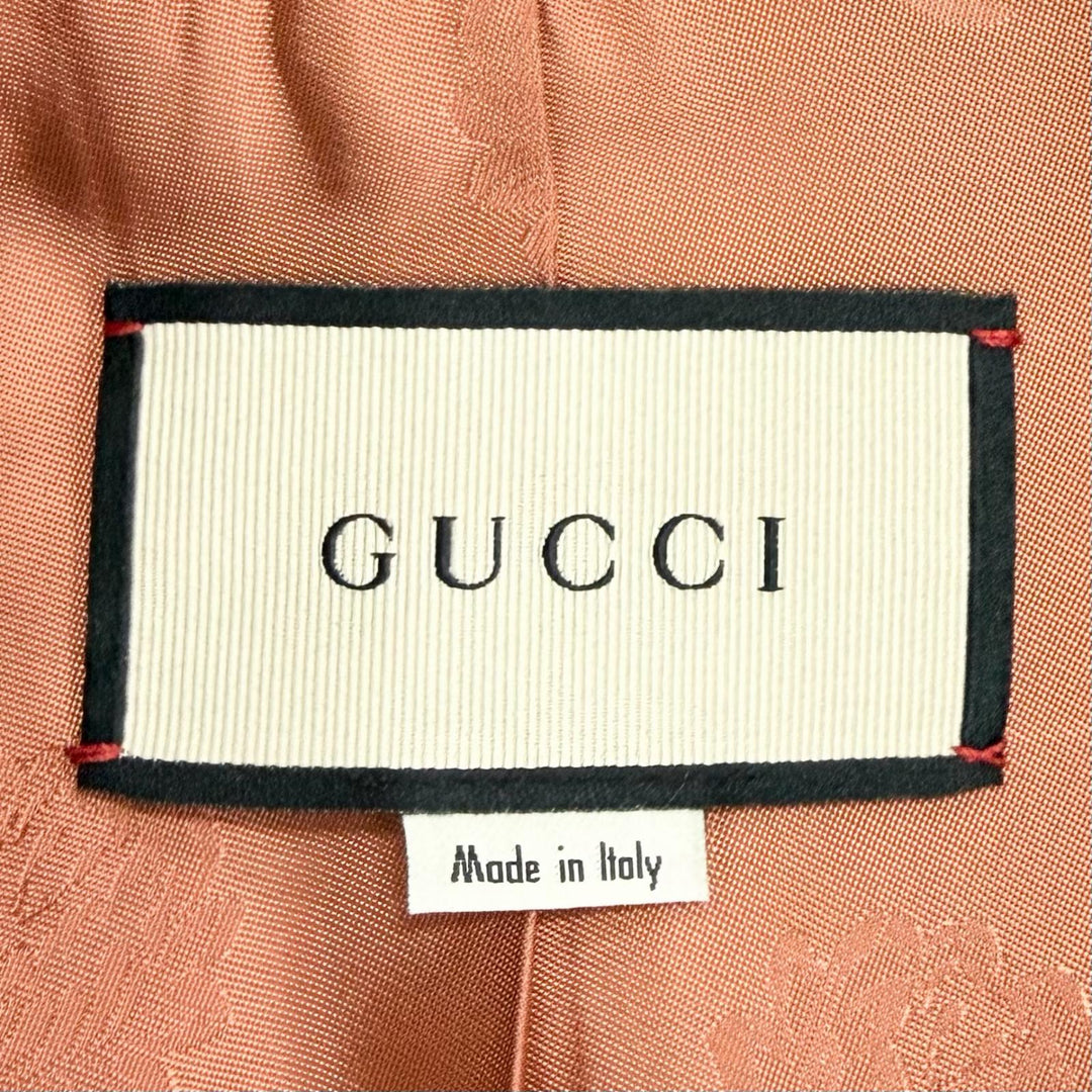 Excellent GUCCI Best Logo Button Sleeveless Coat Long Vest Brown 40 619323