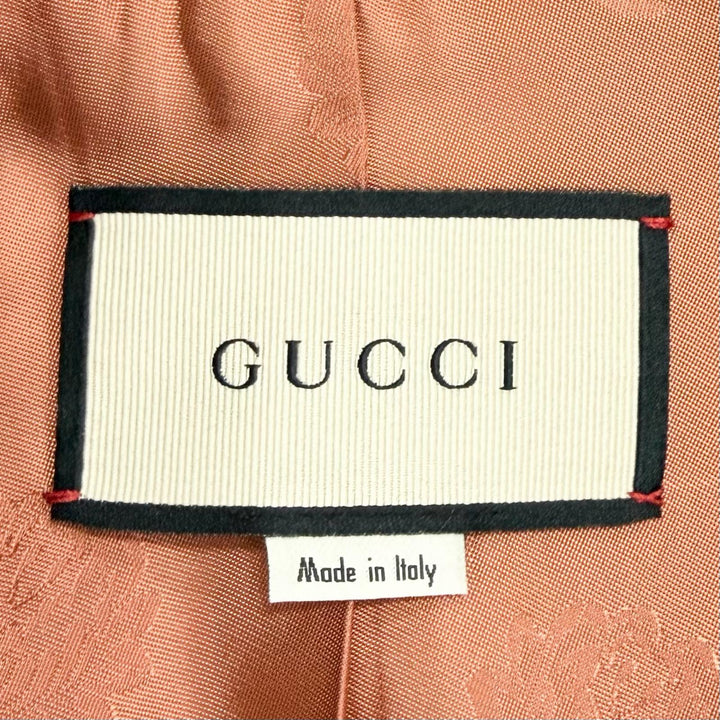 Excellent GUCCI Best Logo Button Sleeveless Coat Long Vest Brown 40 619323
