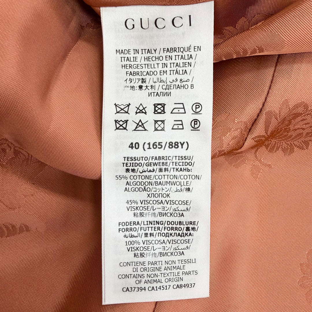 Excellent GUCCI Best Logo Button Sleeveless Coat Long Vest Brown 40 619323