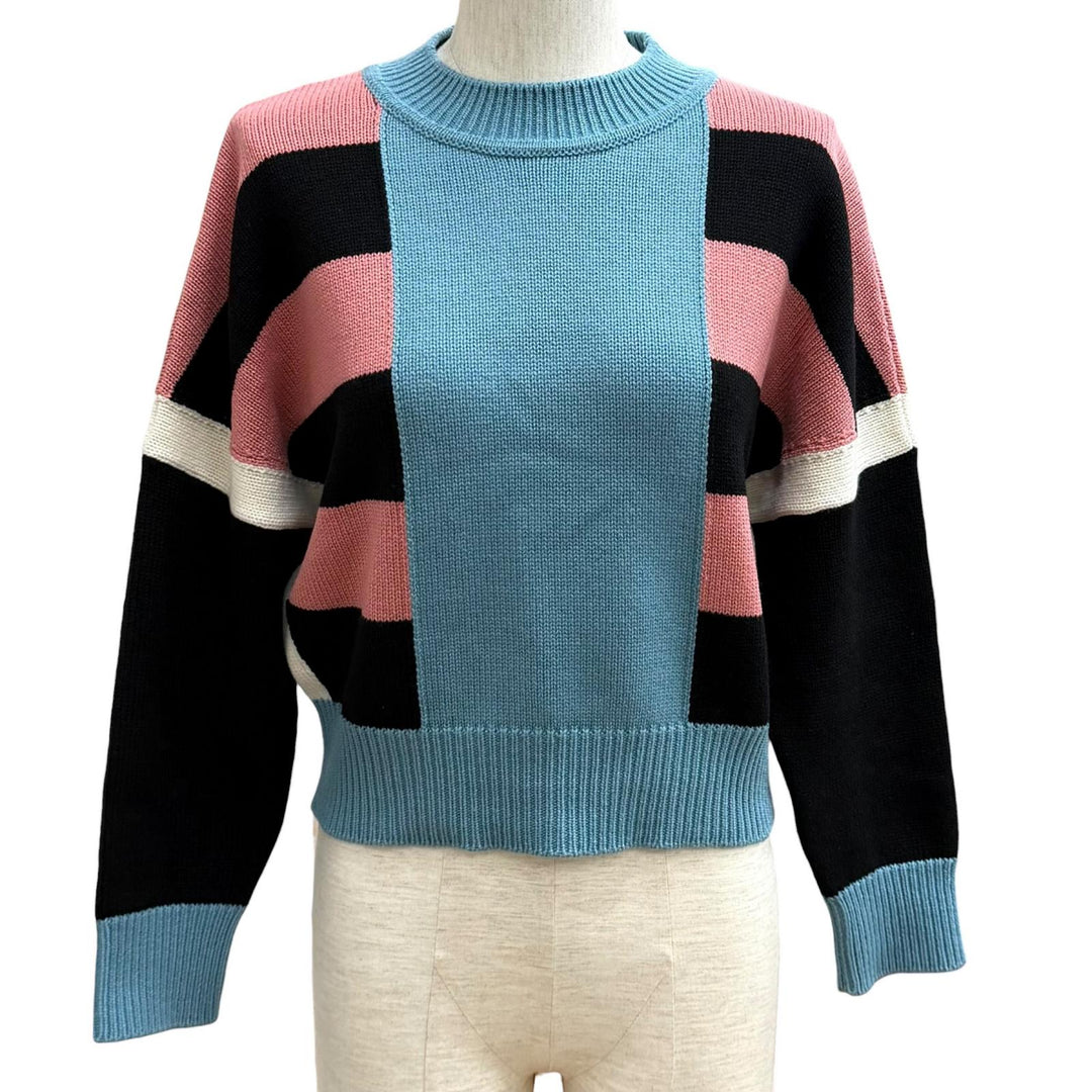 Excellent HERMES knit LETTRES EQUESTRES Multi cashmere Women 38 4H2637DK