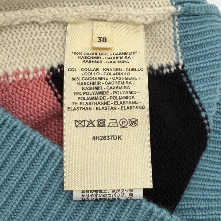 Excellent HERMES knit LETTRES EQUESTRES Multi cashmere Women 38 4H2637DK