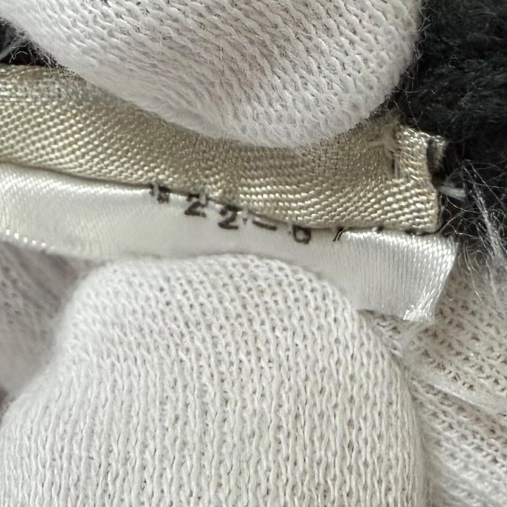 Great HERMES knit H logo embroidered crew neck long sleeve khaki cashmere XS
