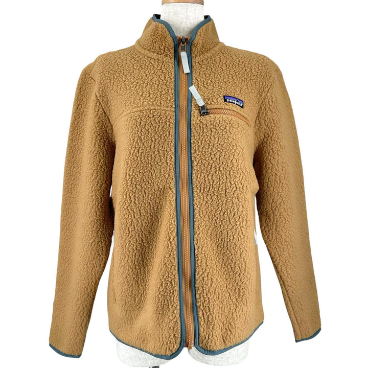 Pristine patagonia Retro Pile Fleece Jacket Full Zip Fleece Brown Women S 22795