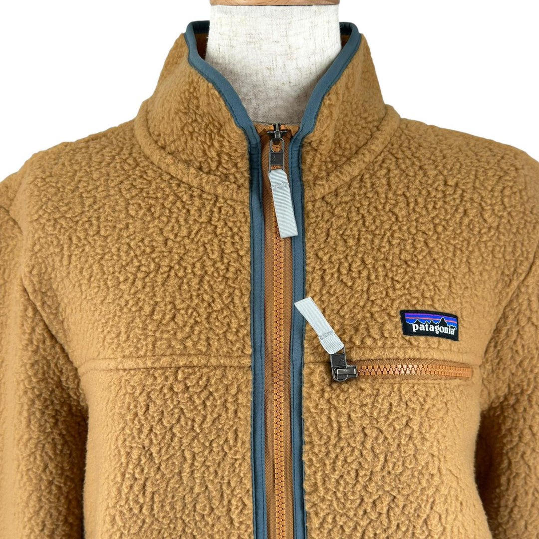 Pristine patagonia Retro Pile Fleece Jacket Full Zip Fleece Brown Women S 22795