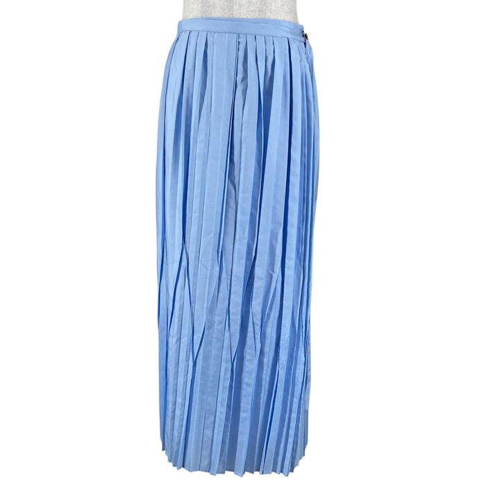Pristine Salvatore Ferragamo Long skirt Pleated Light blue silk Women 38
