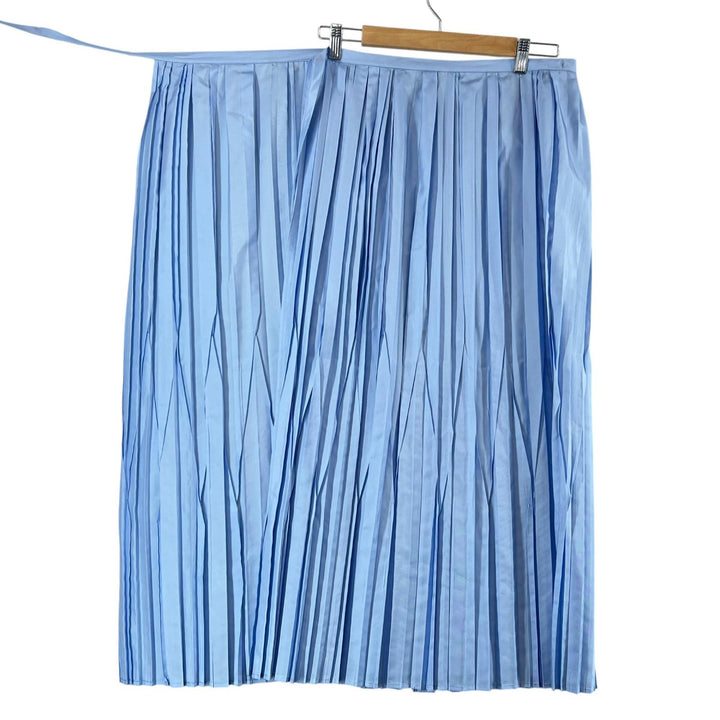Pristine Salvatore Ferragamo Long skirt Pleated Light blue silk Women 38