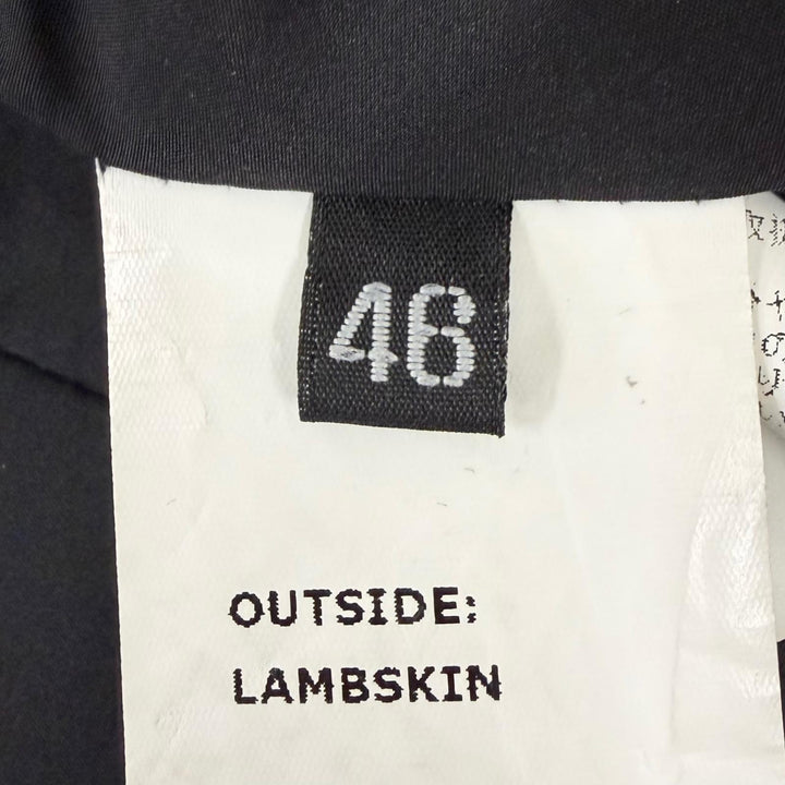 Great EMMETI Leather jacket JURI Stand Collar Single black lambskin