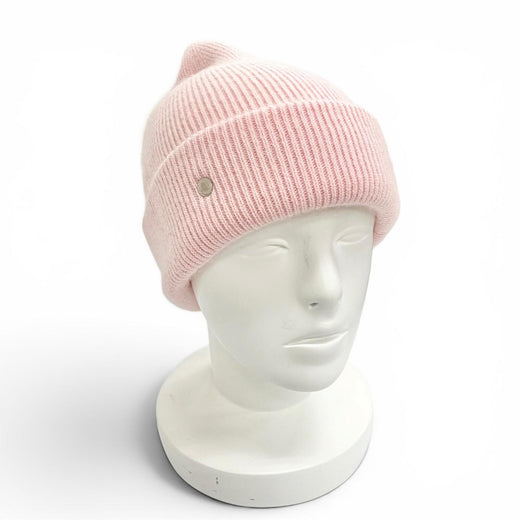 Excellent HERMES Knit cap Beanie Leesa Slalom Serie button wool Women L H252002N