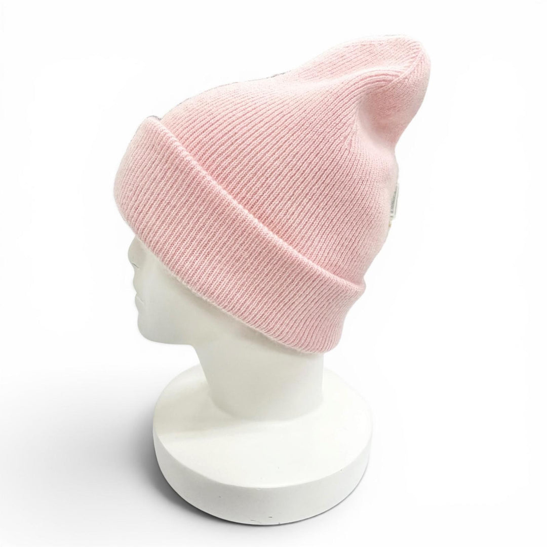 Excellent HERMES Knit cap Beanie Leesa Slalom Serie button wool Women L H252002N